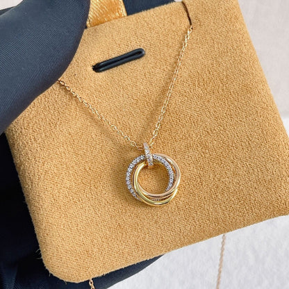 [Angela Schmuck]TRINITY HALSKETTE SILBER GOLD ROTGOLD DIAMANTEN 