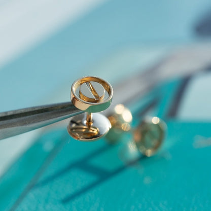 [Angela Schmuck] LIEBE OHRRINGE ROSA GOLD 10MM