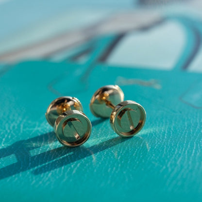 [Angela Schmuck] LIEBE OHRRINGE ROSA GOLD 10MM