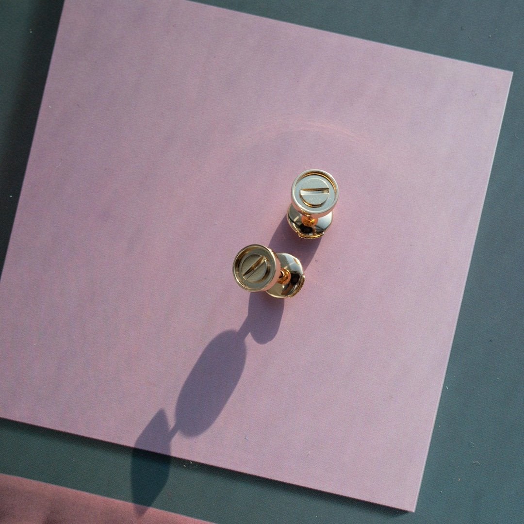 [Angela Schmuck] LIEBE OHRRINGE ROSA GOLD 10MM