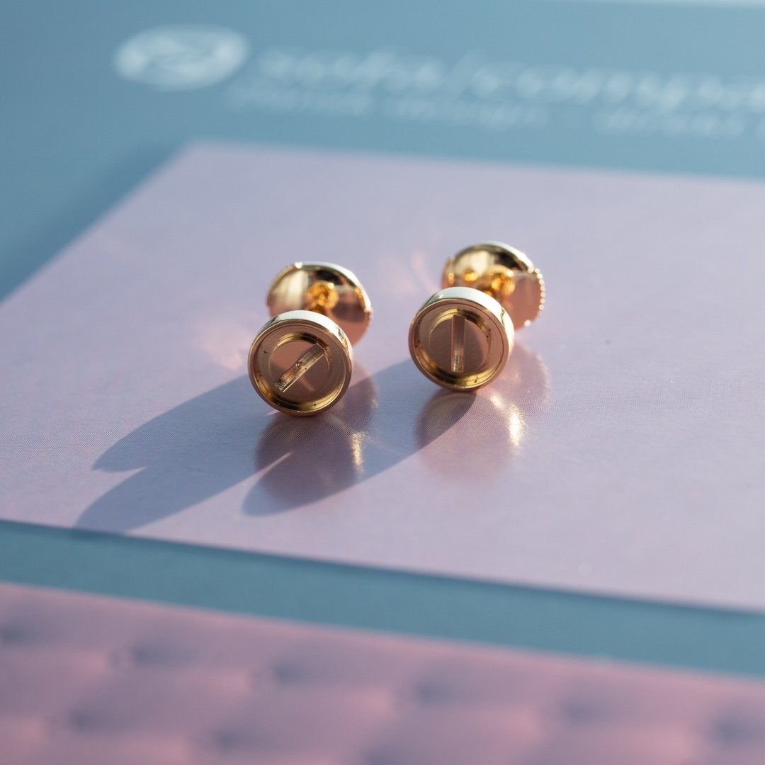 [Angela Schmuck] LIEBE OHRRINGE ROSA GOLD 10MM
