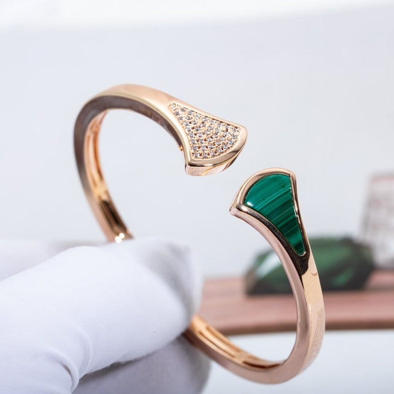 [Angela Jewellery]DREAM ARMBAND OFFEN MALACHIT ROTGOLD