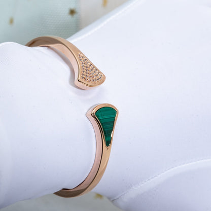 [Angela Jewellery]DREAM ARMBAND OFFEN MALACHIT ROTGOLD