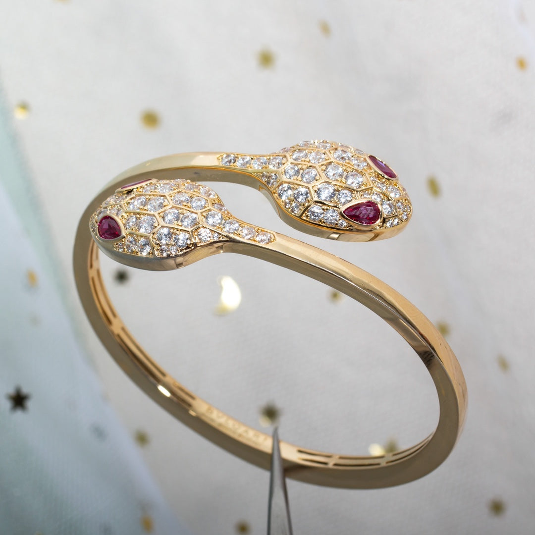 [Angela Schmuck]SERPENTI ARMBAND ROTGOLD DIAMANT DOPPELSCHLANGE