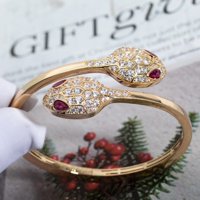[Angela Schmuck]SERPENTI ARMBAND ROTGOLD DIAMANT DOPPELSCHLANGE