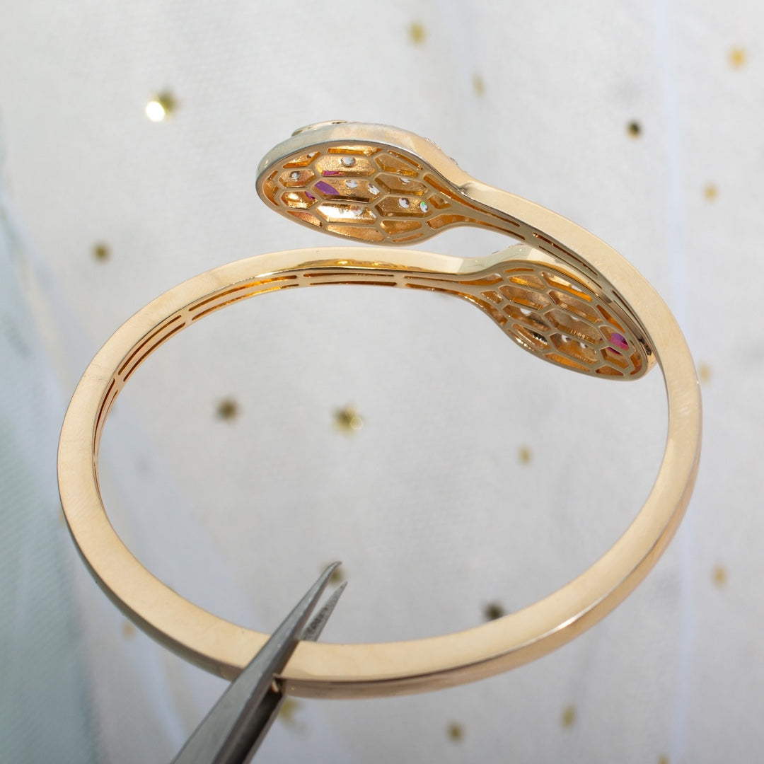 [Angela Schmuck]SERPENTI ARMBAND ROTGOLD DIAMANT DOPPELSCHLANGE