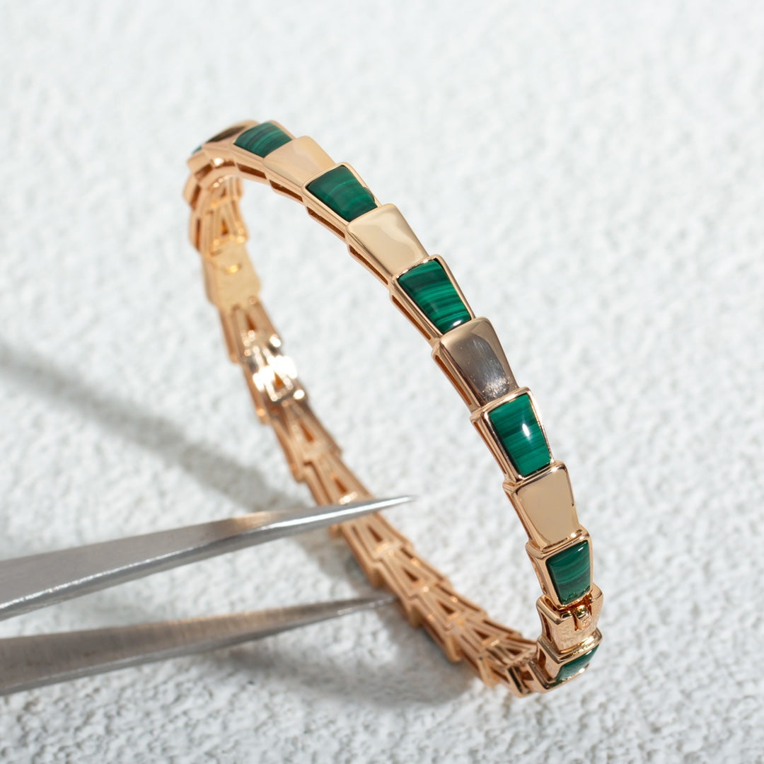 [Angela Jewellery]SERPENTI ARMBAND ROTGOLD MALACHIT 