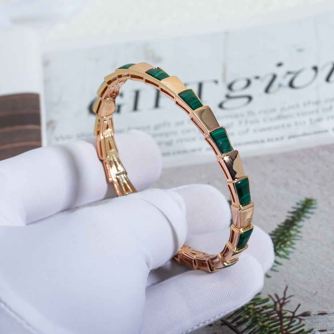 [Angela Jewellery]SERPENTI ARMBAND ROTGOLD MALACHIT 