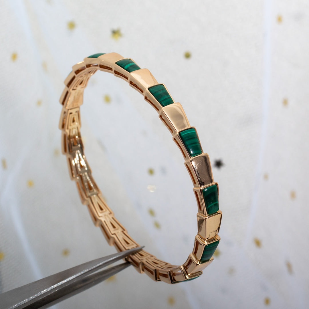 [Angela Jewellery]SERPENTI ARMBAND ROTGOLD MALACHIT 