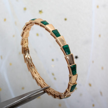 [Angela Jewellery]SERPENTI ARMBAND ROTGOLD MALACHIT 