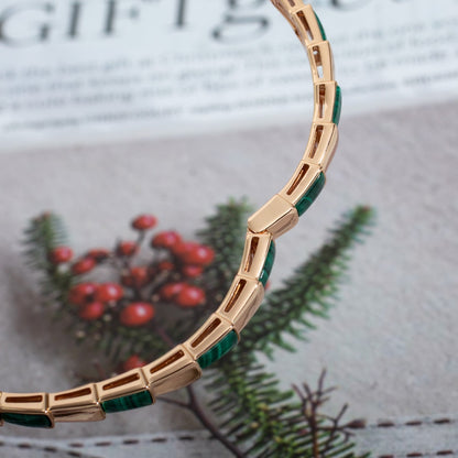 [Angela Jewellery]SERPENTI ARMBAND ROTGOLD MALACHIT 