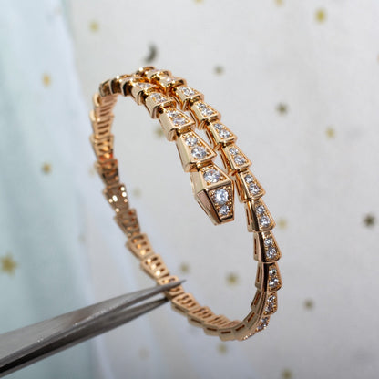 [Angela Jewellery]SERPENTI ARMBAND 6,8MM ROTGOLD DIAMANT 