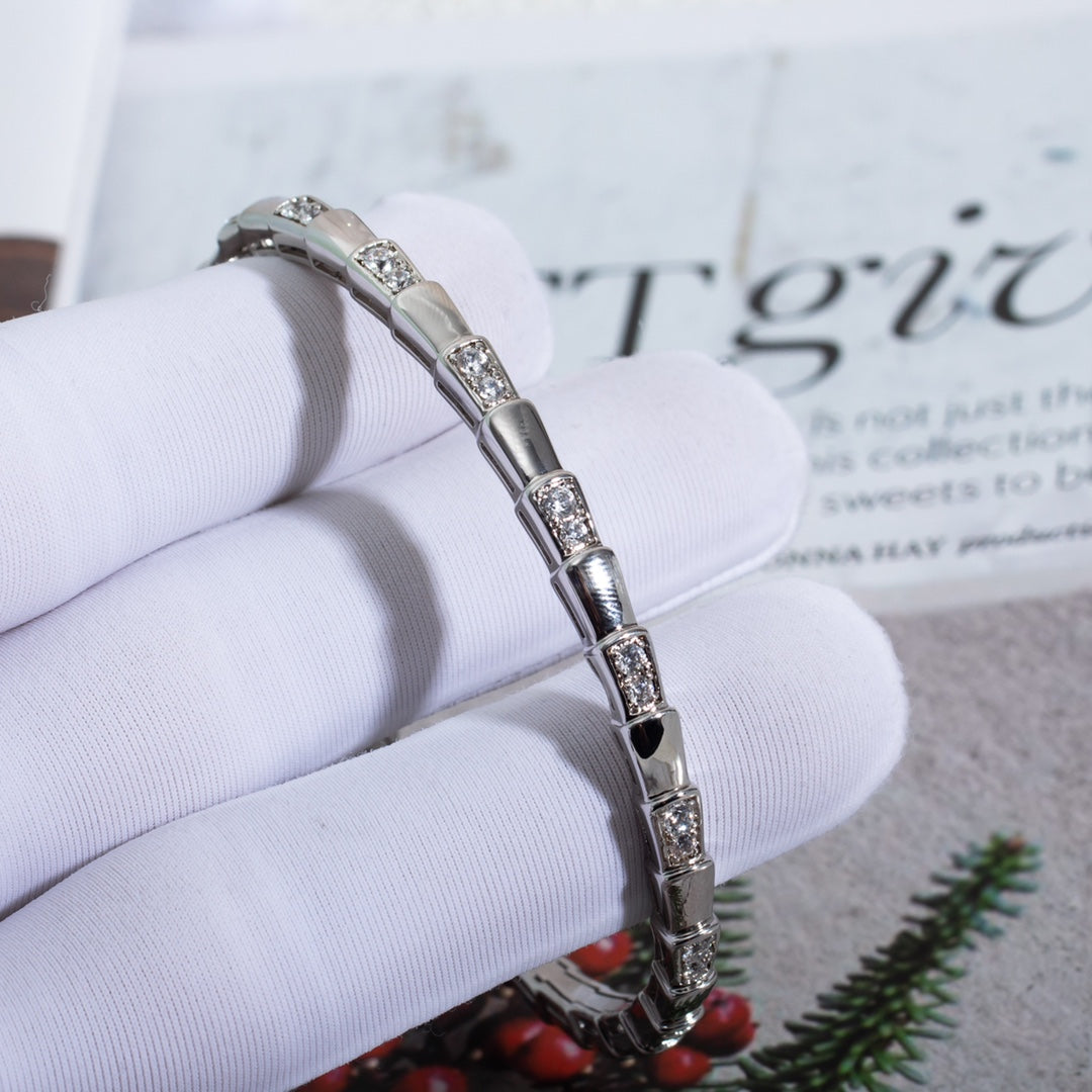 [アンジェラジュエリー]セルペンティ ブレスレット シルバー ダイヤモンド