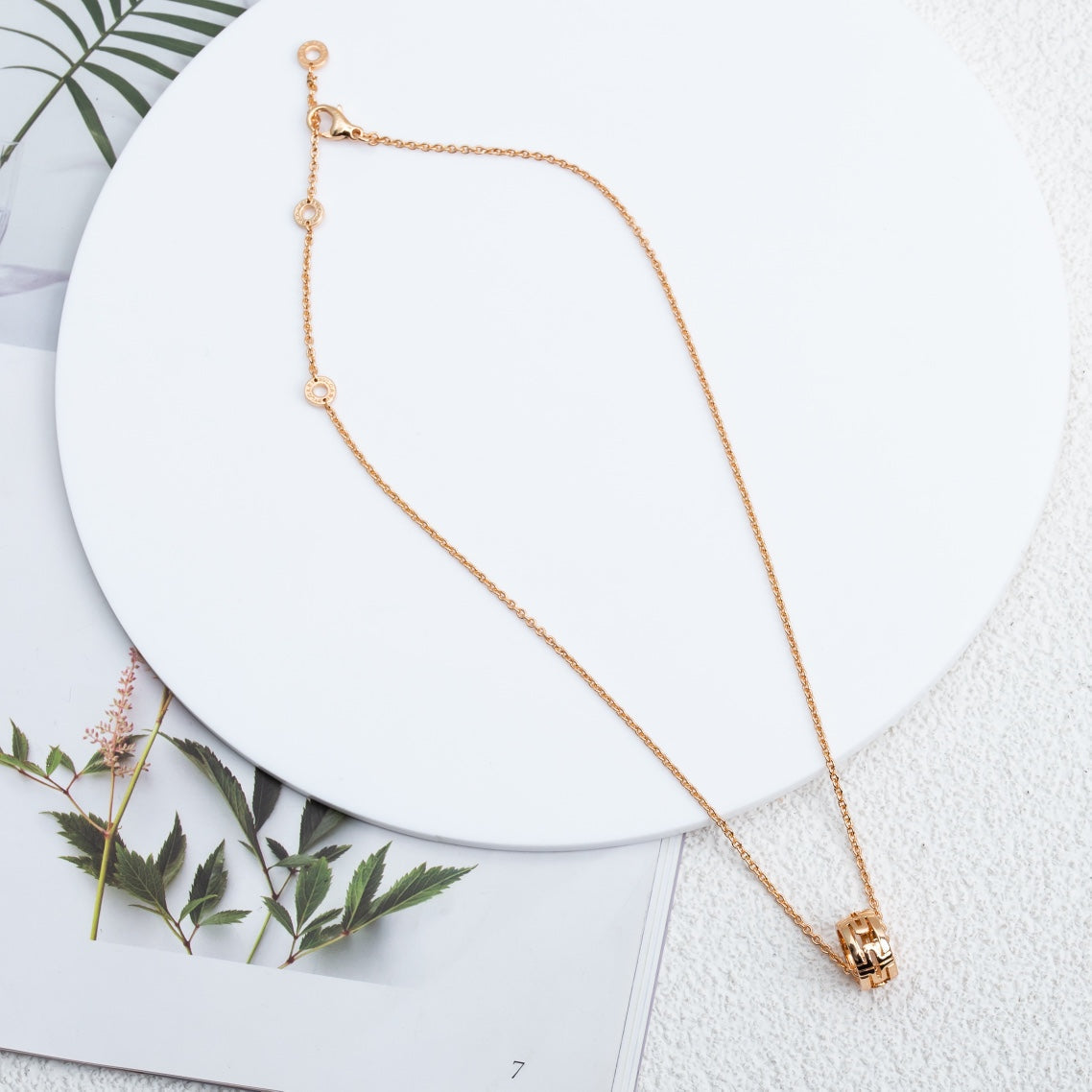 [Angela Schmuck]PARENTESI HALSKETTE ROSA GOLD