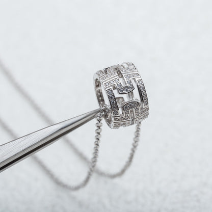 [Angela Schmuck]PARENTESI HALSKETTE SILBER DIAMANT