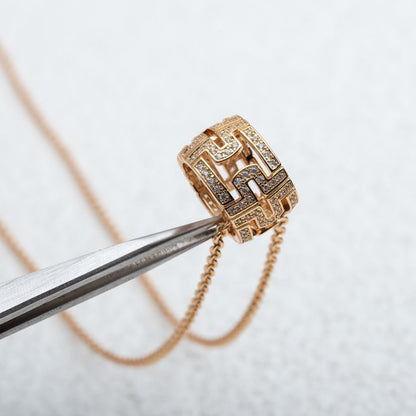 [Angela Schmuck]PARENTESI HALSKETTE ROTGOLD DIAMANT