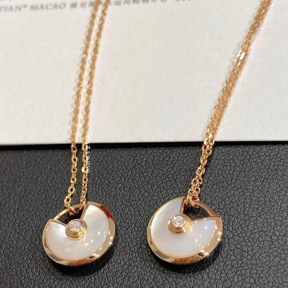 [Angela Schmuck]AMULETT ROSÉGOLD MOP HALSKETTE