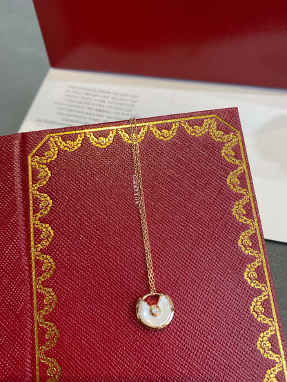 [Angela Schmuck]AMULETT ROSÉGOLD MOP HALSKETTE