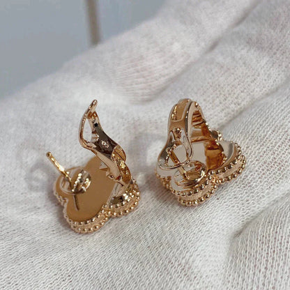 [Angela Schmuck]CLOVER MEDIUM 1 MOTIFS CARNELIAN DIAMOND Ohrringe