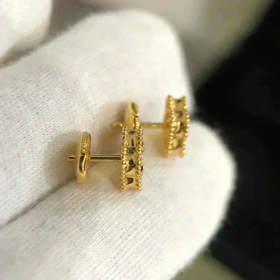[Angela Schmuck]CLOVER MINI 9,5MM MALACHIT OHRRINGE