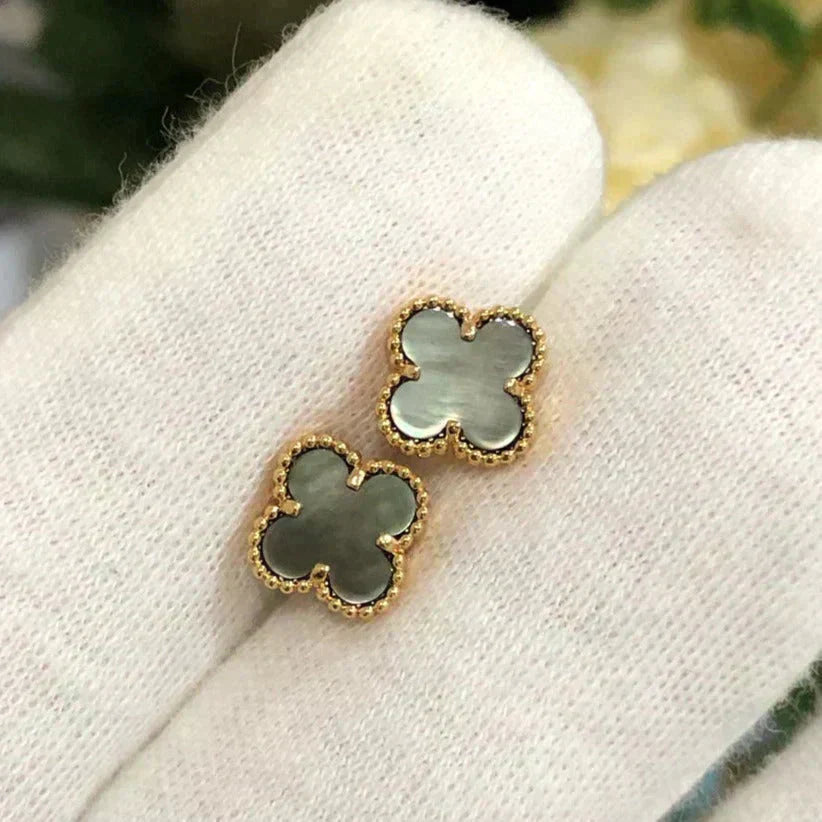 [Angela Schmuck]CLOVER MINI 9,5MM GRAU MOP OHRRINGE