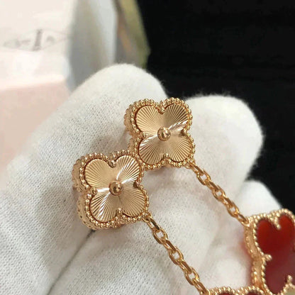 [Angela Schmuck]KLEEBLATT 2 MOTIV LASER KARNEOL OHRRINGE