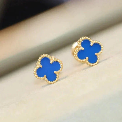 [アンジェラジュエリー]クローバー ミニ 9.5mm ターコイズ イヤリング