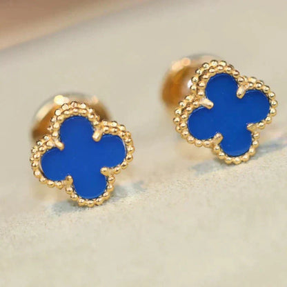 [アンジェラジュエリー]クローバー ミニ 9.5mm ターコイズ イヤリング