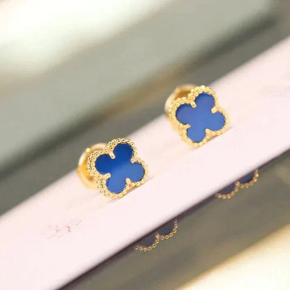 [アンジェラジュエリー]クローバー ミニ 9.5mm ターコイズ イヤリング