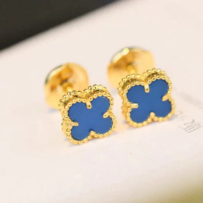 [アンジェラジュエリー]クローバー ミニ 9.5mm ターコイズ イヤリング
