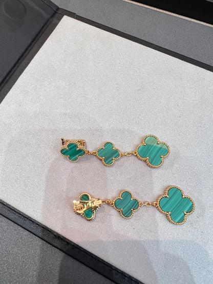 [Angela Schmuck]KLEEBLATT MALACHIT 3 MOTIVE GOLD 