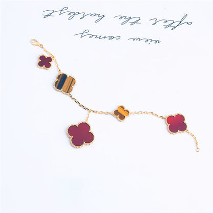 [Angela Schmuck]KLEE-ARMBAND 5 MOTIVE KARNEOL TIGERAUGE