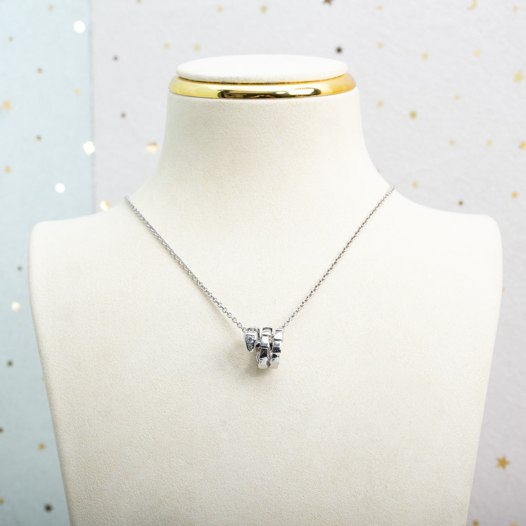 [Angela Schmuck]SERPENTI SILBER HALSKETTE DIAMANT