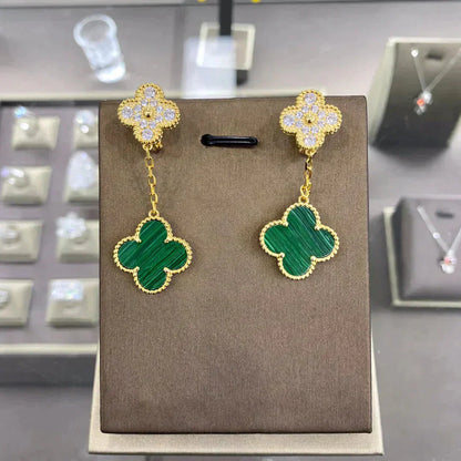 [Angela Jewellery] KLEEBLATT 2 MOTIFS DIAMANT OHRRINGE (MEHRERE AUSWAHL)