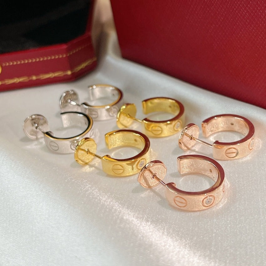 [Angela Schmuck] LIEBE OHRRINGE 5,7MM 2 DIAMANTEN
