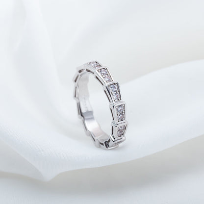[Angela Jewellery]SERPENTI RING SILBER DIAMANT PAVIERTE 3MM