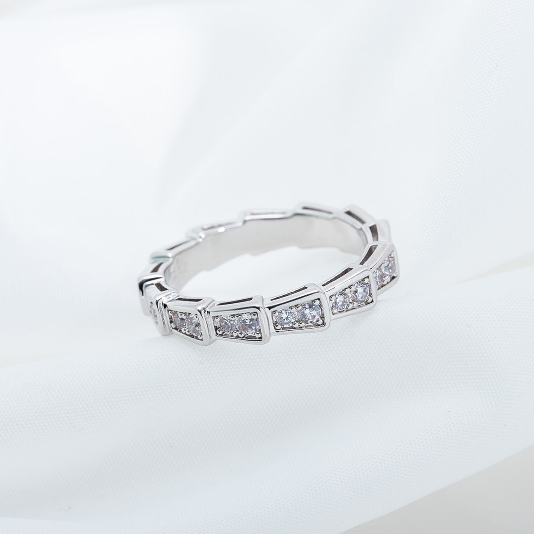 [Angela Jewellery]SERPENTI RING SILBER DIAMANT PAVIERTE 3MM