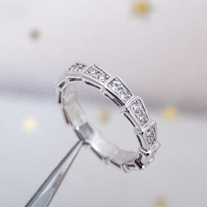 [Angela Jewellery]SERPENTI RING SILBER DIAMANT PAVIERTE 3MM