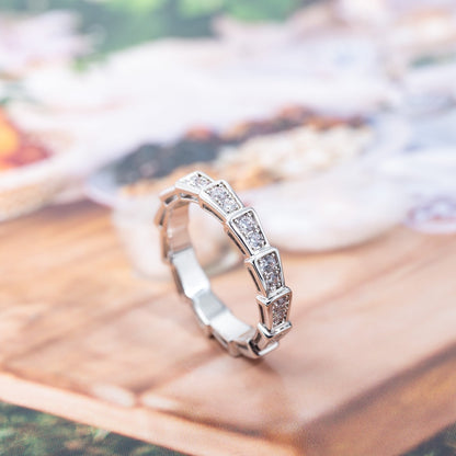 [Angela Jewellery]SERPENTI RING SILBER DIAMANT PAVIERTE 3MM