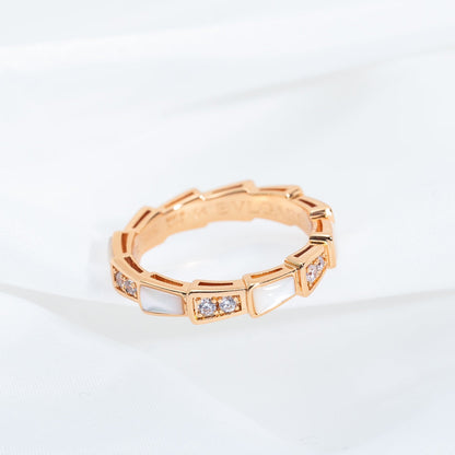 [Angela Schmuck]SERPENTI RING ROTGOLD DIAMANT MOP 3MM