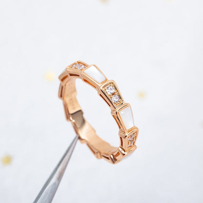 [Angela Schmuck]SERPENTI RING ROTGOLD DIAMANT MOP 3MM