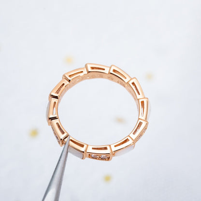 [Angela Schmuck]SERPENTI RING ROTGOLD DIAMANT MOP 3MM