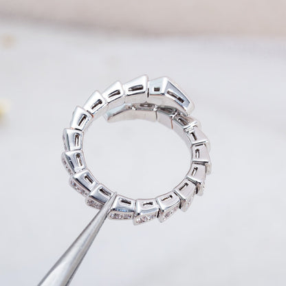 [アンジェラジュエリー]セルペンティリング シルバー ダイヤモンドパヴェ 4mm