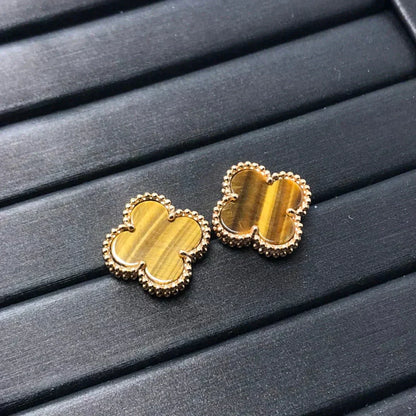[Angela Schmuck]CLOVER MEDIUM 1 MOTIFS TIGER EYE OHRRINGE