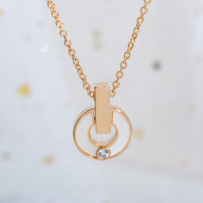 [Angela Schmuck]GARI HALSKETTE ROSA GOLD MOP
