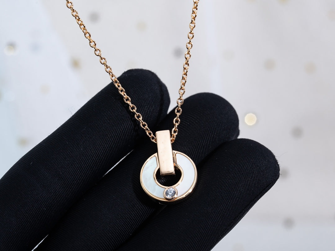[Angela Schmuck]GARI HALSKETTE ROSA GOLD MOP
