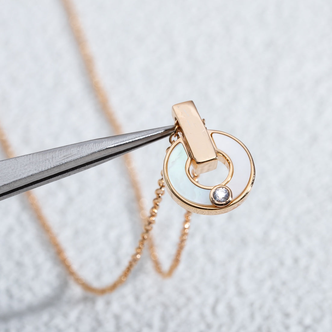 [Angela Schmuck]GARI HALSKETTE ROSA GOLD MOP