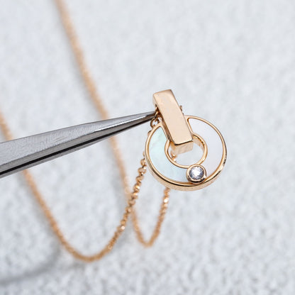 [Angela Schmuck]GARI HALSKETTE ROSA GOLD MOP