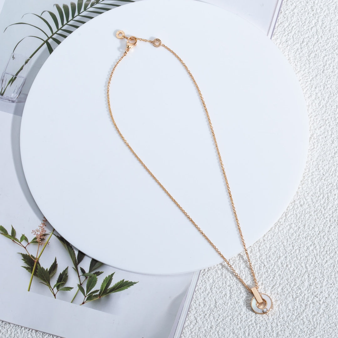 [Angela Schmuck]GARI HALSKETTE ROSA GOLD MOP
