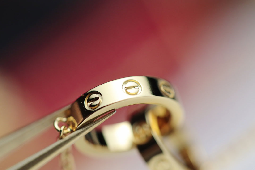 [Angela Schmuck]LIEBESHALSKETTE DOPPELRING GOLD